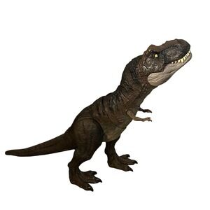 Jurassic World Tyrannosaurus Rex T-Rex Action Figure Brown Articulated Jaw 21in